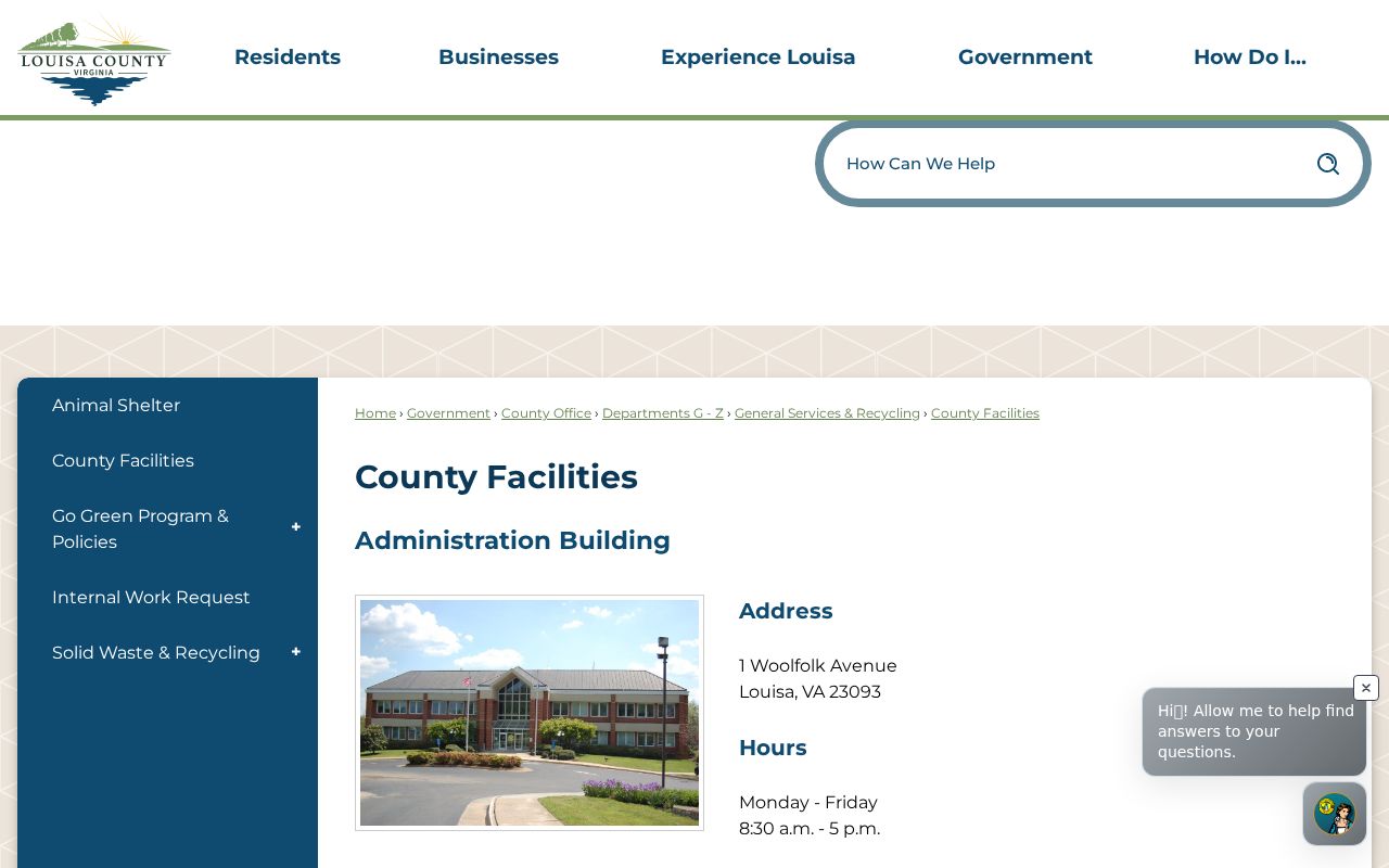 Louisa County municipal warrant court access and courthouse information