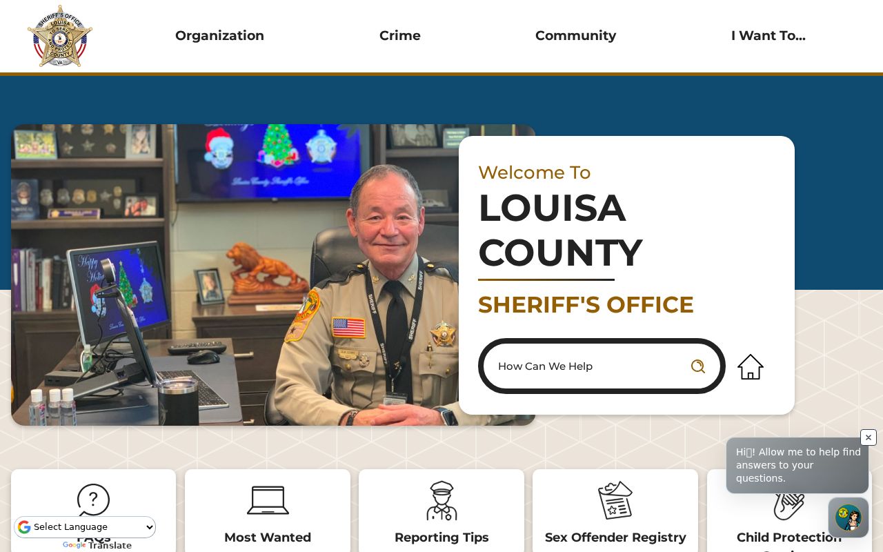 Louisa County arrest warrant service questions routed through the Sheriff’s Office